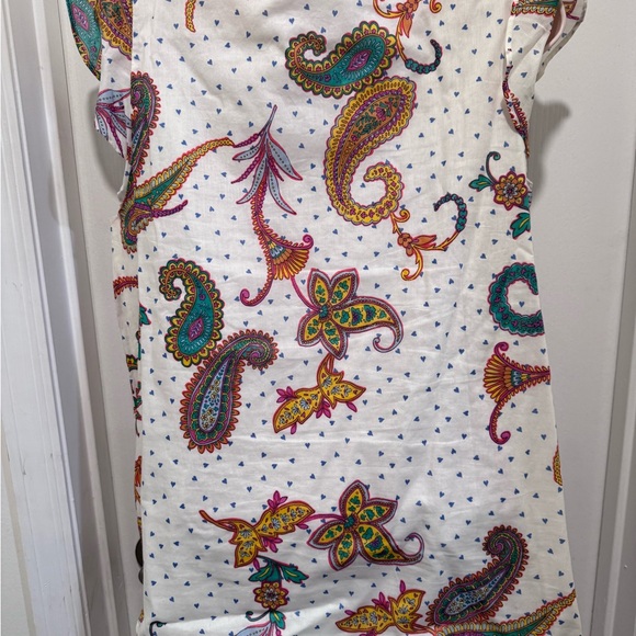 Talbots Multicolor Paisley Ruffle Blouse - Picture 2 of 5